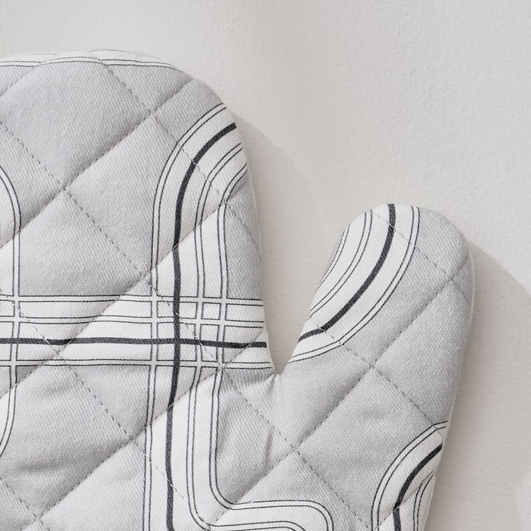Drake Monochrome Set of 2 Cotton Printed Oven Mitten