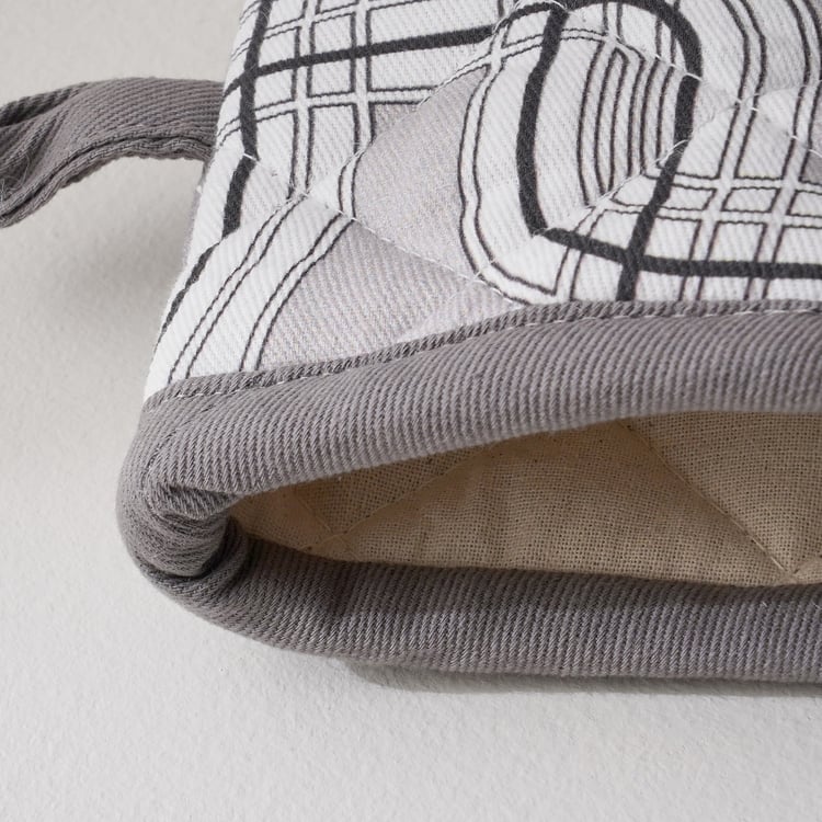 Drake Monochrome Set of 2 Cotton Printed Oven Mitten