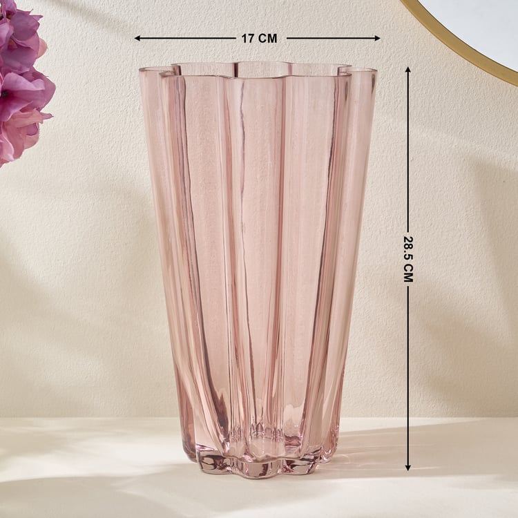 Fiora Delphi Glass Scallop Vase
