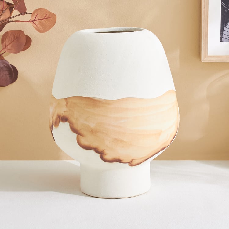 Fawn Splash Ceramic Printed Vase - Small