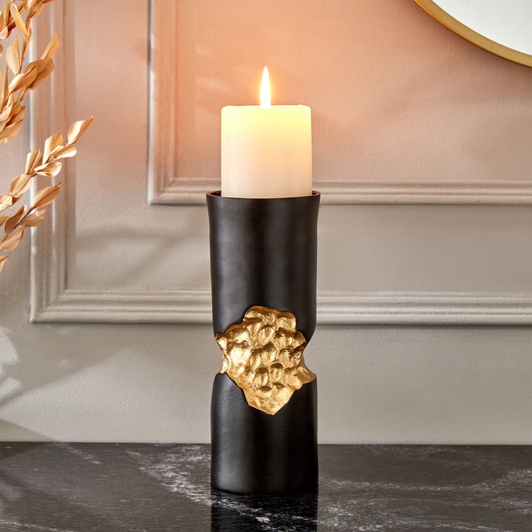 Royale Zion Metal Pillar Candle Holder - Small