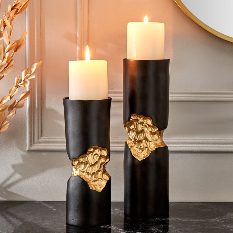Royale Zion Metal Pillar Candle Holder - Small