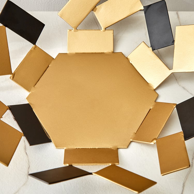 Royale Zion Metal Geometric Decorative Bowl