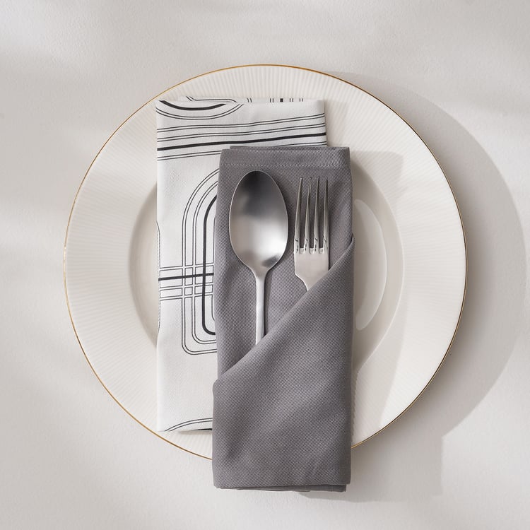 Drake Monochrome Set of 2 Cotton Table Napkins