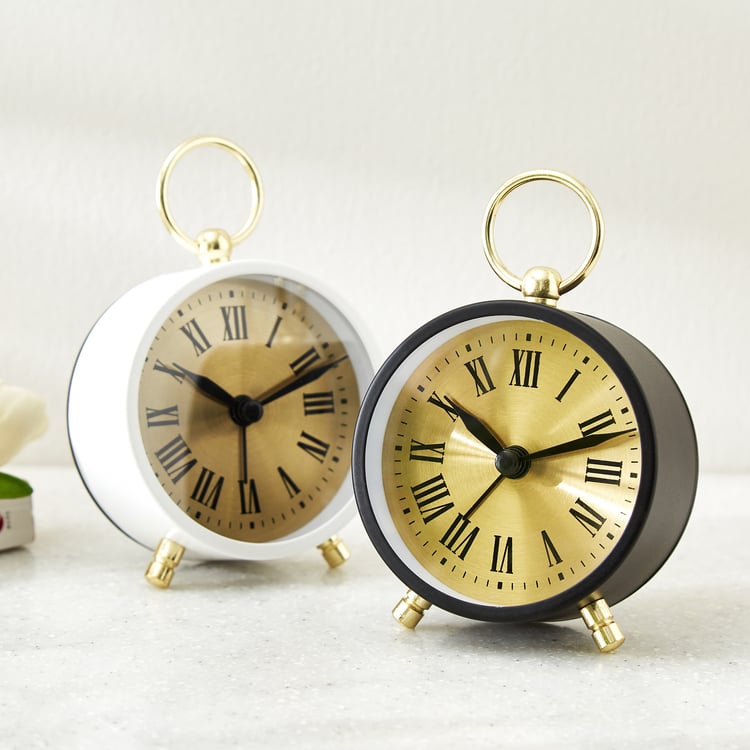 Casablanca Gloss Glass Roman Table Clock - 8x4x11.5cm