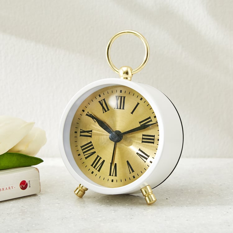 Casablanca Gloss Glass Roman Table Clock - 8x4x11.5cm