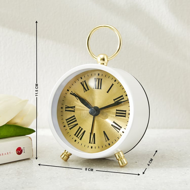 Casablanca Gloss Glass Roman Table Clock - 8x4x11.5cm