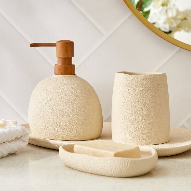 Nova Natural Tranquil Acorn Polyresin Tooth Brush Holder