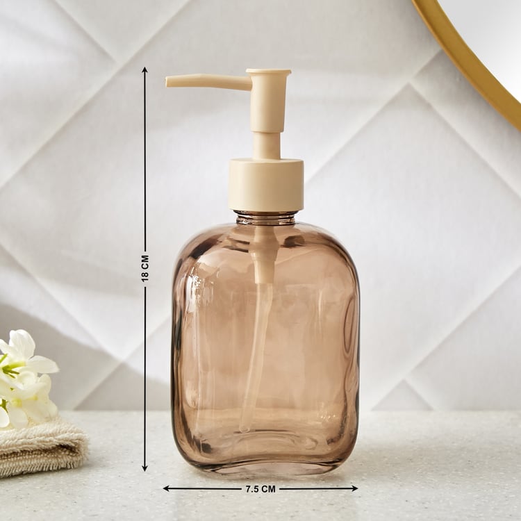 Nova Natural Tranquil Wisteria Glass Soap Dispenser - 450ml