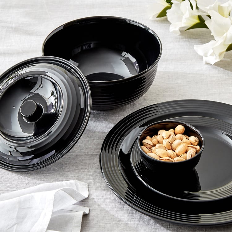 Meadows Monochrme Rio Melamine Dinner Plate - 26cm
