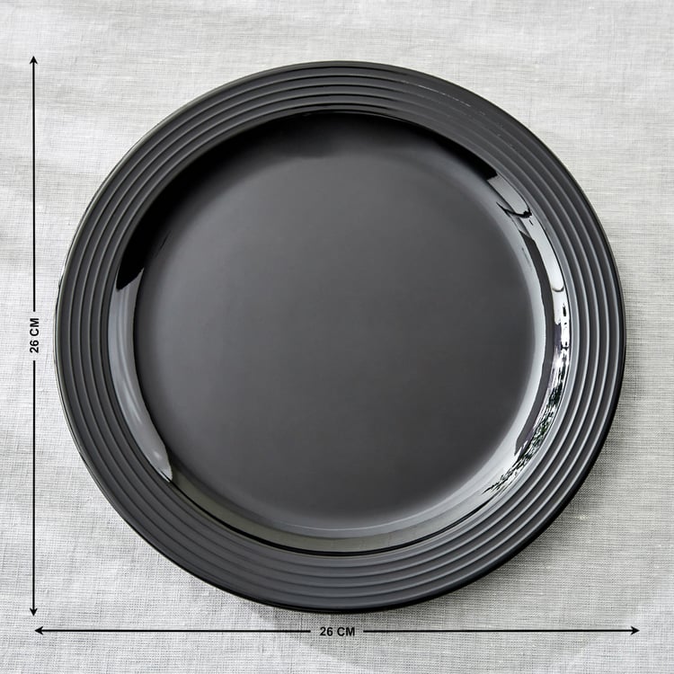 Meadows Monochrme Rio Melamine Dinner Plate - 26cm