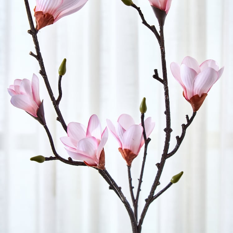 Botanical Flora Artificial Magnolia Flower Stick - 78cm