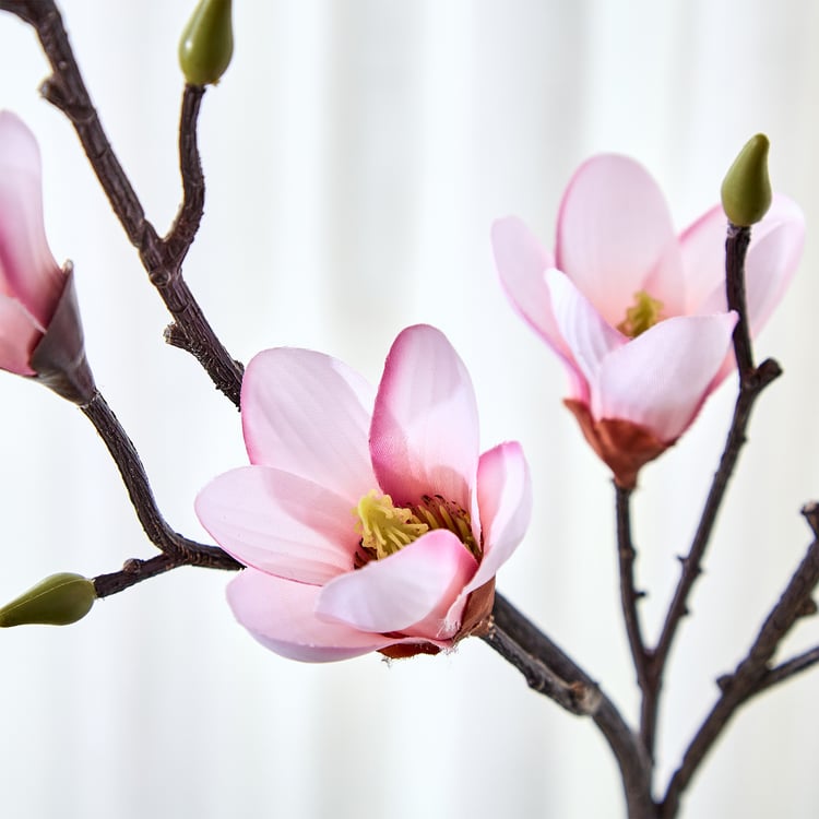 Botanical Flora Artificial Magnolia Flower Stick - 78cm