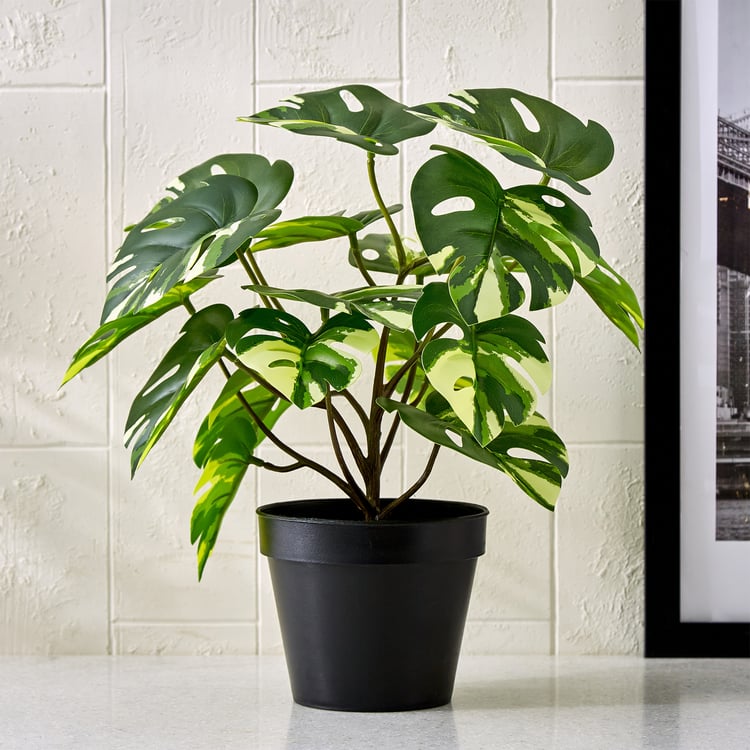 Gloria Terra Artificial Mini Monstera Plant in Pot
