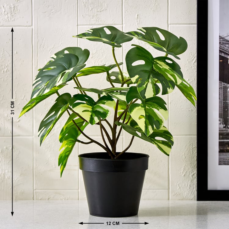 Gloria Terra Artificial Mini Monstera Plant in Pot