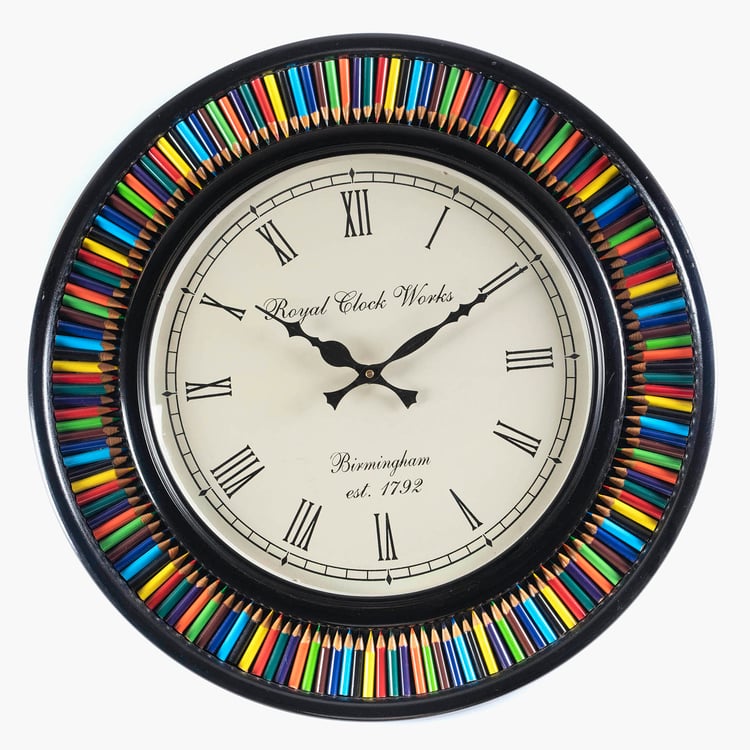 VEDAS Mystical India Metal Wall Clock - 45.7cm