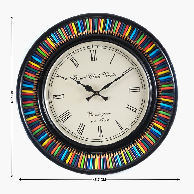 VEDAS Mystical India Metal Wall Clock - 45.7cm