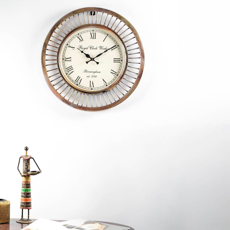 VEDAS Mystical India Metal Wall Clock - 45.7cm