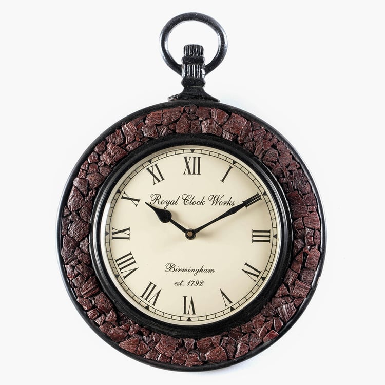 VEDAS Mystical India Wooden Wall Clock - 30.5cm
