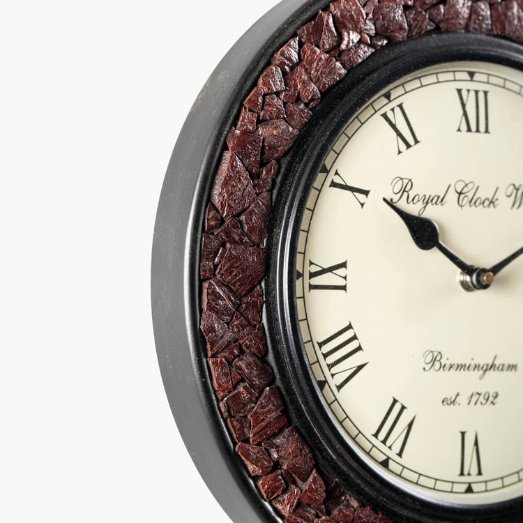 VEDAS Mystical India Wooden Wall Clock - 30.5cm