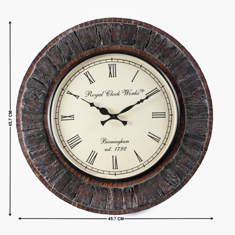 VEDAS Mystical India Wooden Wall Clock - 45.7cm