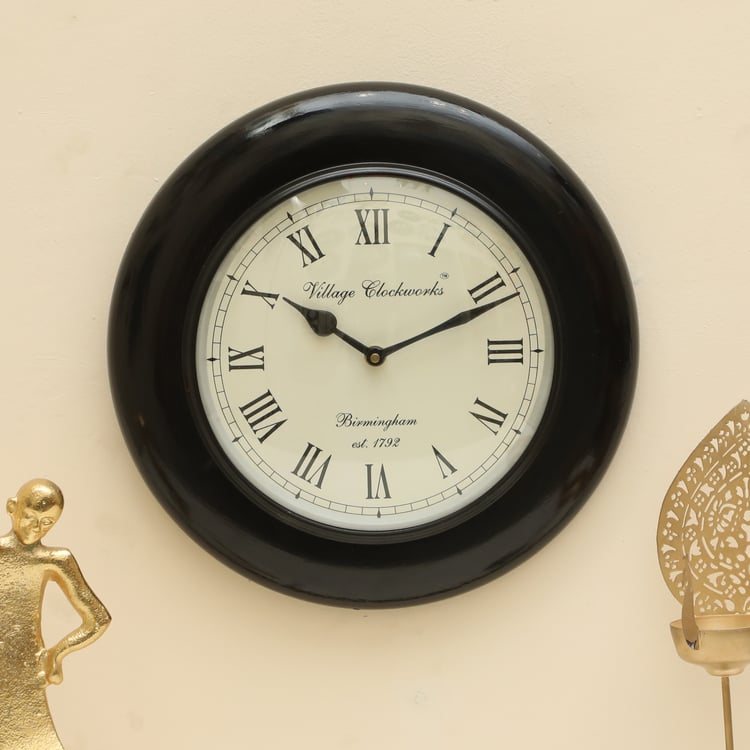 VEDAS Mystical India Wooden Wall Clock - 30.5cm