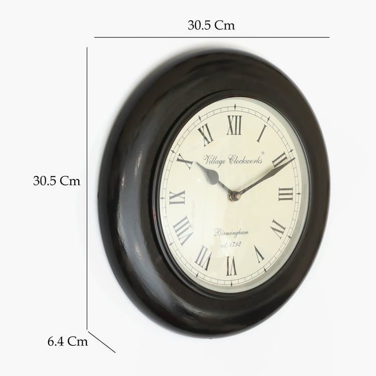 VEDAS Mystical India Wooden Wall Clock - 30.5cm