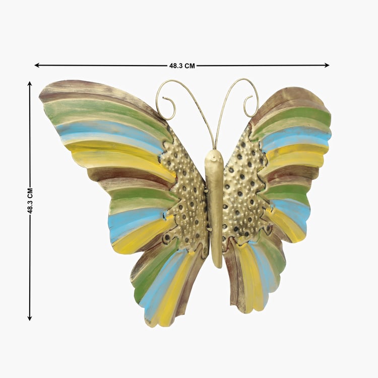 VEDAS Mystical India Metal Butterfly Wall Decor