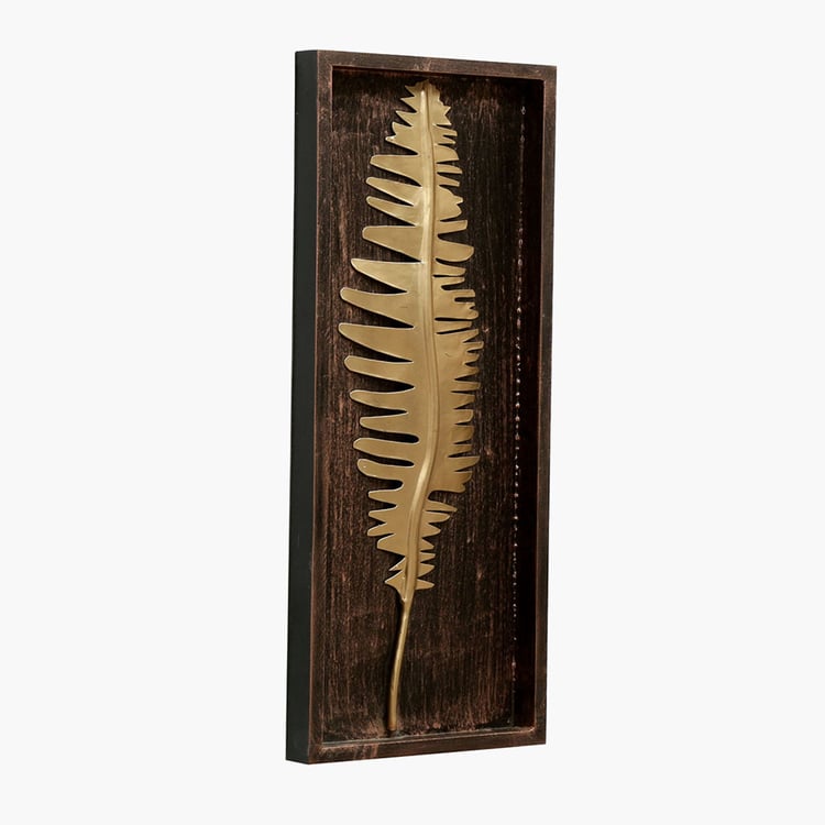 VEDAS Mystical India Metal Leaf Wall Accent