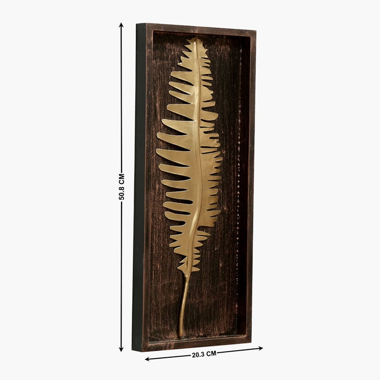 VEDAS Mystical India Metal Leaf Wall Accent
