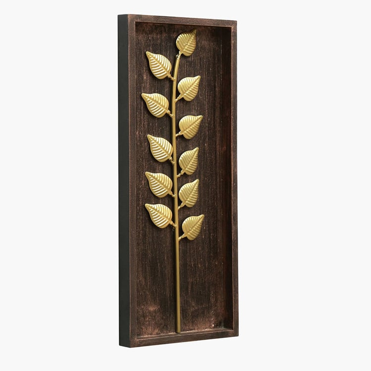 VEDAS Mystical India Metal Leaf Wall Accent
