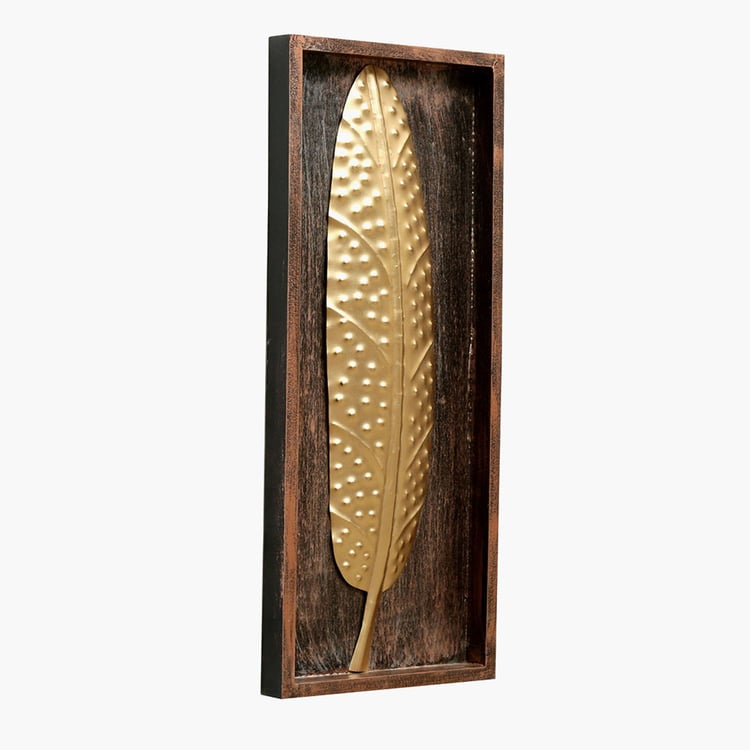 VEDAS Mystical India Metal Leaf Wall Accent
