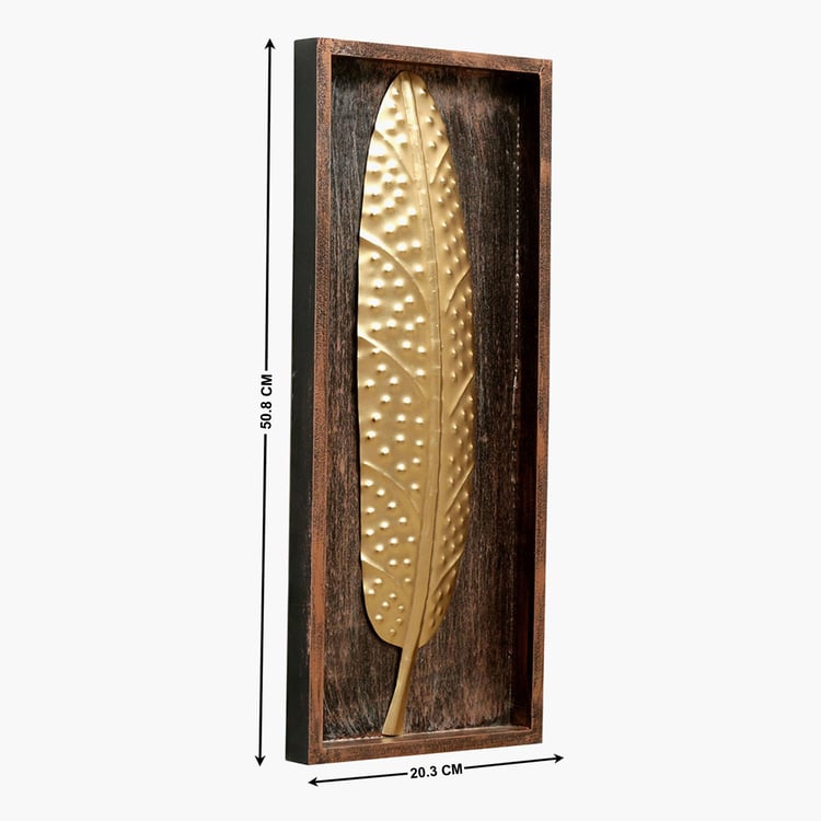 VEDAS Mystical India Metal Leaf Wall Accent