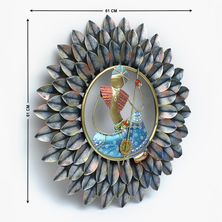 VEDAS Mystical India Metal Musician Wall Decor