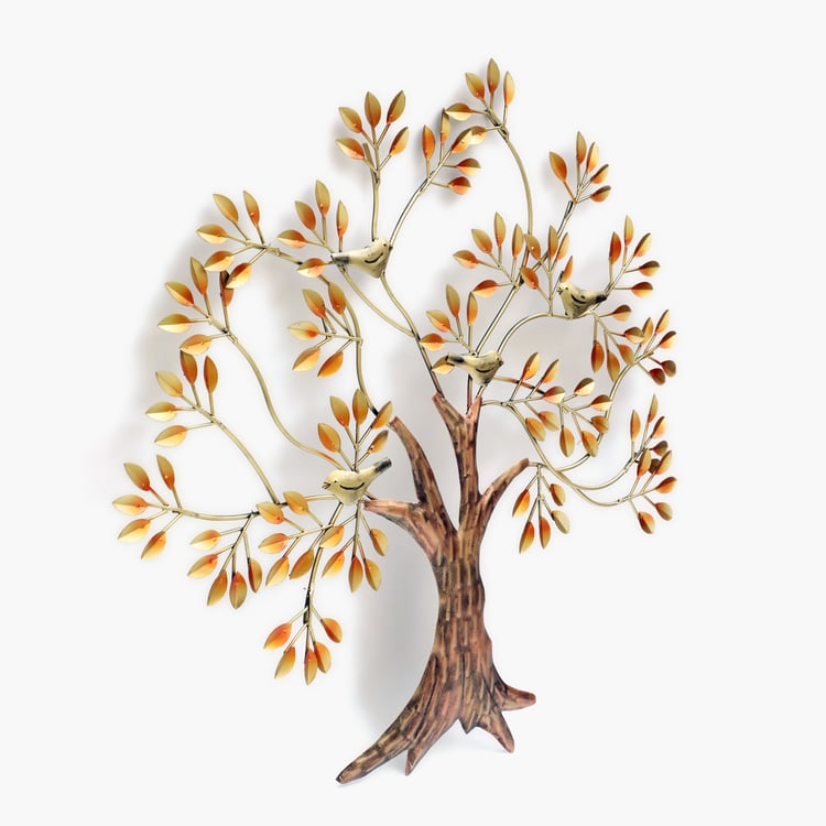VEDAS Mystical India Metal Tree with Birds Wall Accent