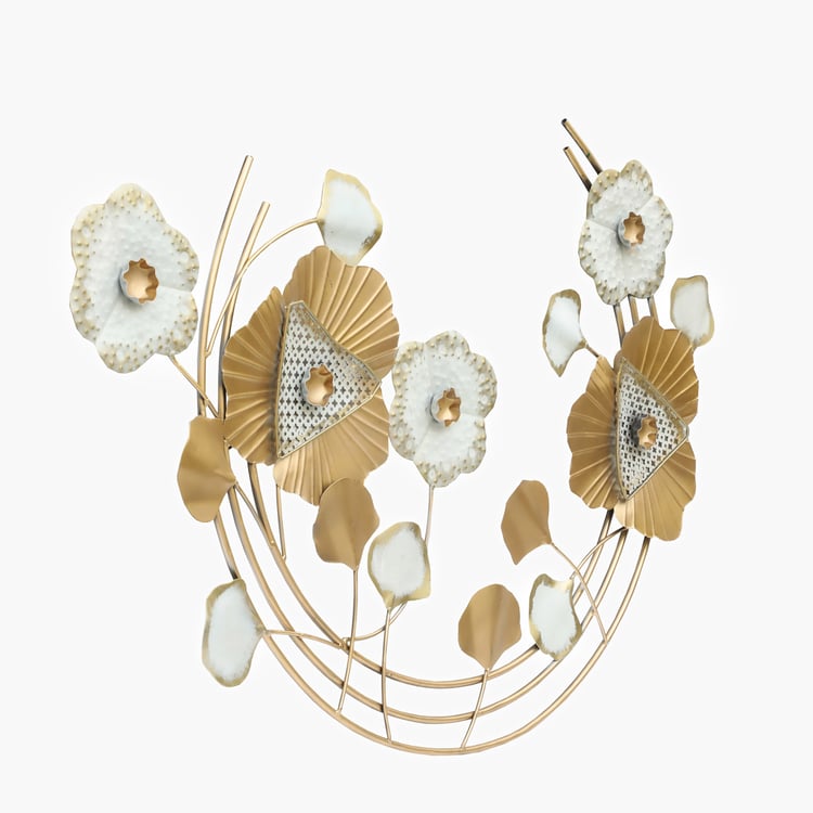 VEDAS Mystical India Metal Floral Wall Accent
