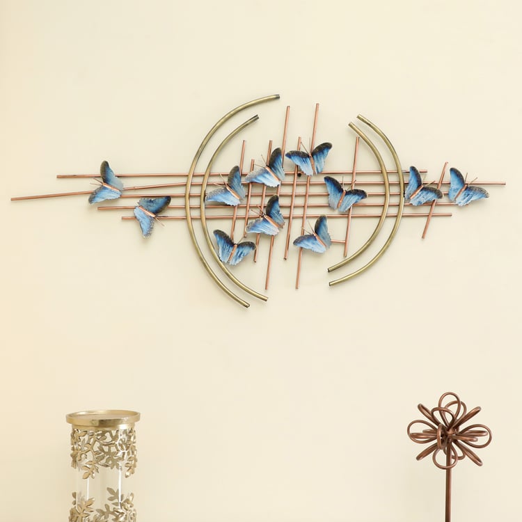 VEDAS Mystical India Metal Butterfly Wall Accent