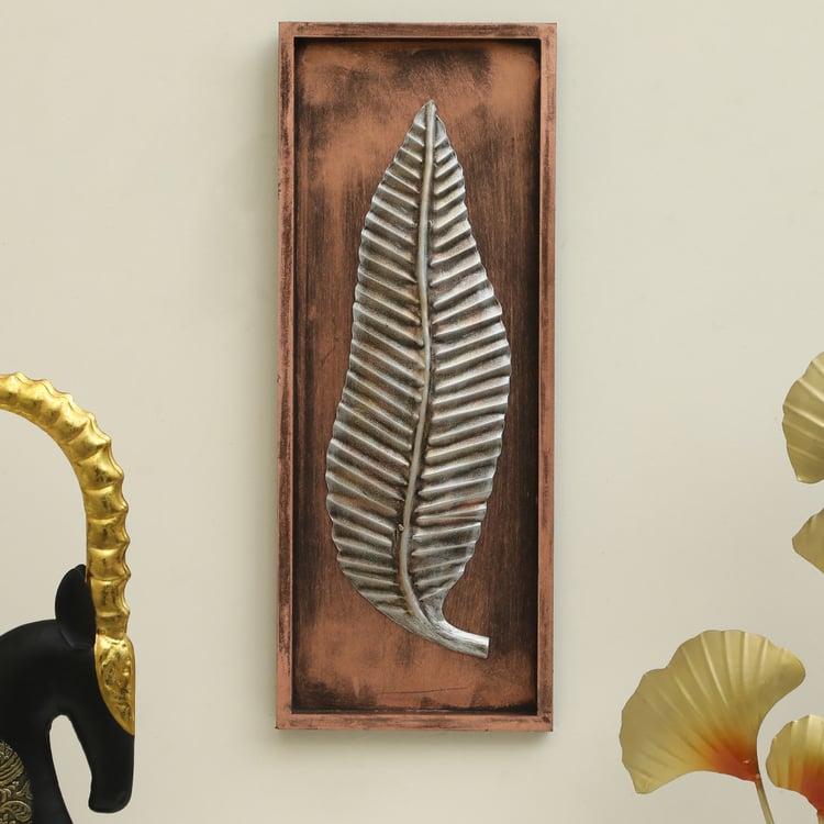 VEDAS Mystical India Metal Leaf Wall Decor