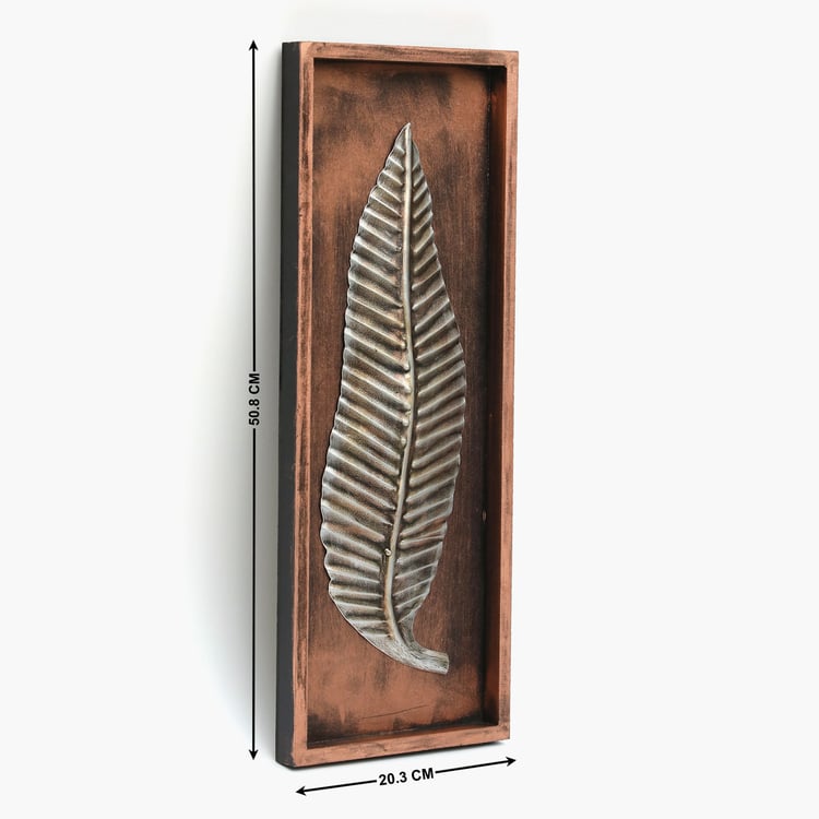 VEDAS Mystical India Metal Leaf Wall Decor