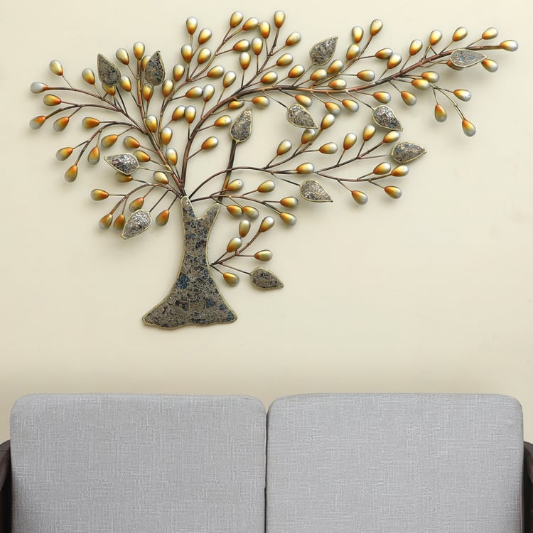 VEDAS Mystical India Metal Tree Wall Accent