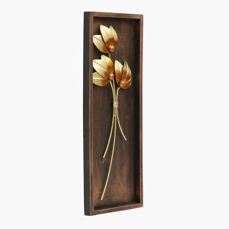 VEDAS Mystical India Metal Leaf Wall Accent