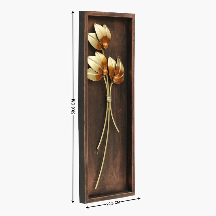 VEDAS Mystical India Metal Leaf Wall Accent