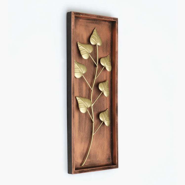 VEDAS Mystical India Metal Leaf Wall Accent
