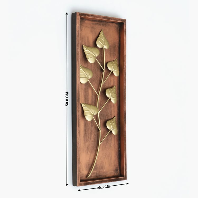 VEDAS Mystical India Metal Leaf Wall Accent