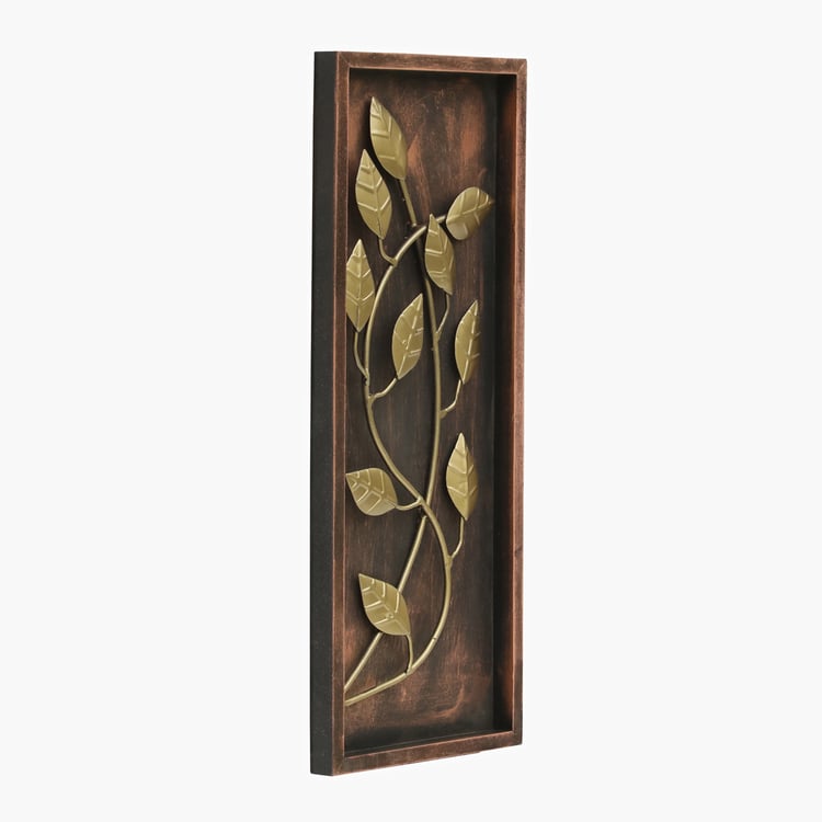 VEDAS Mystical India Metal Leaf Wall Accent