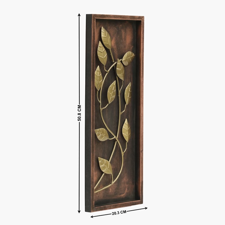 VEDAS Mystical India Metal Leaf Wall Accent