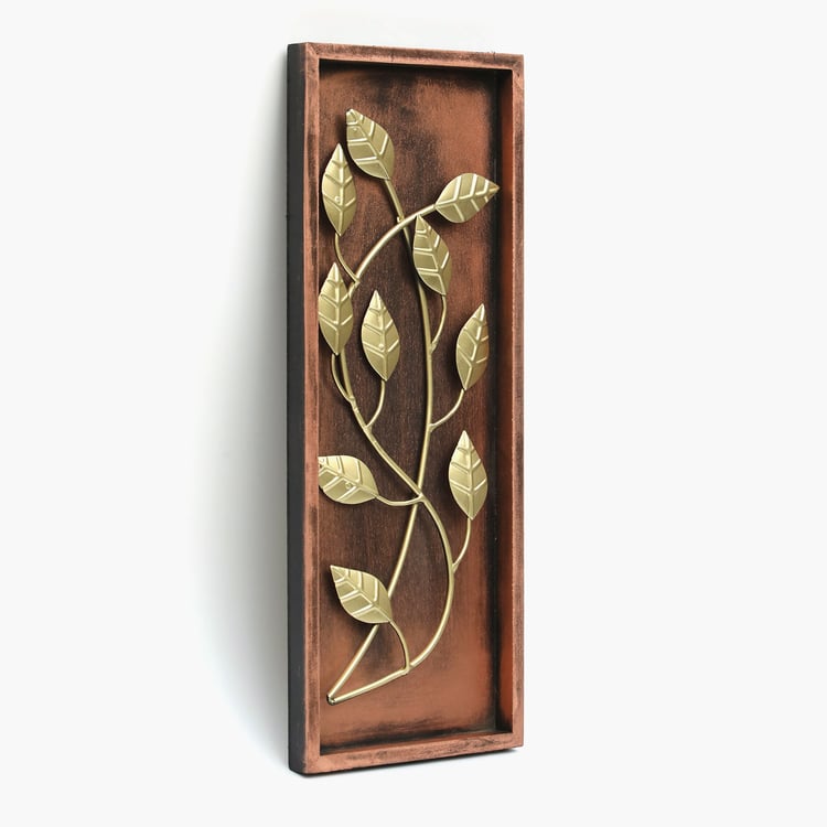 VEDAS Mystical India Metal Leaf Wall Accent