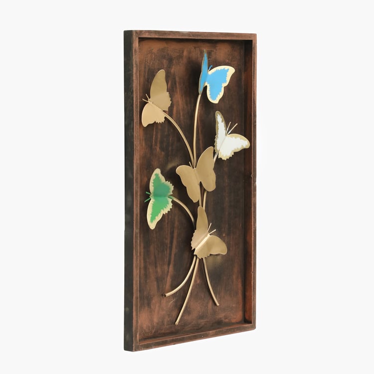 VEDAS Mystical India Metal Butterfly Wall Accent