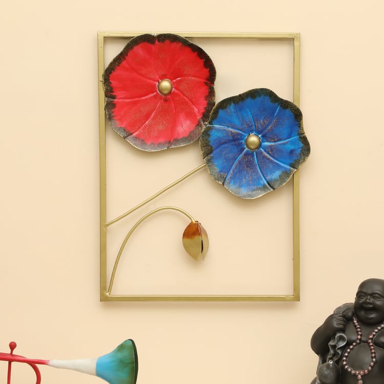 VEDAS Mystical India Metal Floral Wall Accent