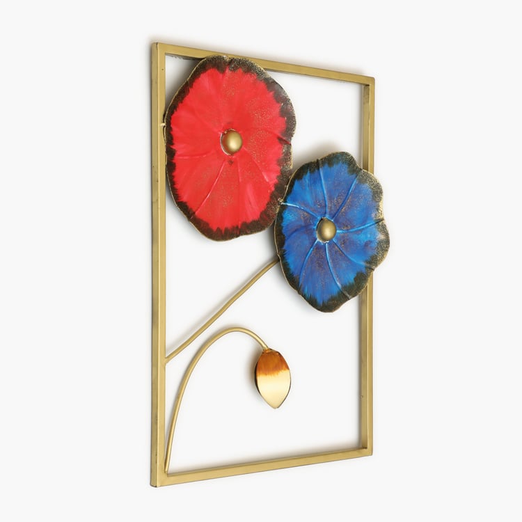 VEDAS Mystical India Metal Floral Wall Accent